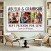 Abuelo And Grandson Best Friends For Life Personalized Custom Photo Canvas Print Wall Art Fathers Day Gift