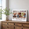 Abuelo And Grandson Best Friends For Life Personalized Custom Photo Canvas Print Wall Art Fathers Day Gift