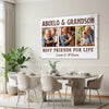 Abuelo And Grandson Best Friends For Life Personalized Custom Photo Canvas Print Wall Art Fathers Day Gift