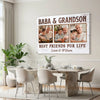 Baba And Grandson Best Friends For Life Personalized Custom Photo Canvas Print Wall Art Father’s Day Gift