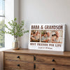 Baba And Grandson Best Friends For Life Personalized Custom Photo Canvas Print Wall Art Father’s Day Gift