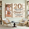 Custom 20th Wedding Anniversary Grow Old Along With Me Canvas Wall Art Keepsake For Husband And Wife