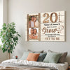 Custom 20th Wedding Anniversary Grow Old Along With Me Canvas Wall Art Keepsake For Husband And Wife