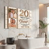 Custom 20th Wedding Anniversary Grow Old Along With Me Canvas Wall Art Keepsake For Husband And Wife