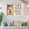 Custom 20th Wedding Anniversary Grow Old Along With Me Canvas Wall Art Keepsake For Husband And Wife