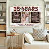 Custom 35th Anniversary Wall Art - Personalized Canvas Gift for Couples