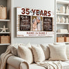 Custom 35th Anniversary Wall Art - Personalized Canvas Gift for Couples