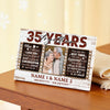 Custom 35th Anniversary Wall Art - Personalized Canvas Gift for Couples
