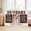 Custom 35th Anniversary Wall Art - Personalized Canvas Gift for Couples