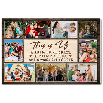 Custom Family Canvas Wall Art - This Is Us Quote Personalized Photo Print