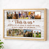 Custom Family Canvas Wall Art - This Is Us Saying Personalized Photo - Natural Frame / 12x9
