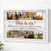 Custom Family Canvas Wall Art - This Is Us Saying Personalized Photo - White Frame / 12x9
