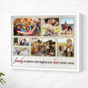 Custom Family Photo Collage Canvas Is Where Life Begins And Love Never Ends Wall Art For Home Decor - White Frame
