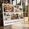 Custom Family Photo Collage Canvas Is Where Life Begins And Love Never Ends Wall Art For Home Decor