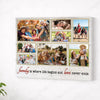 Custom Family Photo Collage Canvas Is Where Life Begins And Love Never Ends Wall Art For Home Decor - No Frame / 14x11