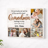 Custom photo Best Grandma Belong To Me canvas wall art Personalized present for nana mimi Mother’s Day gift idea