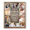 Custom Photo Canvas Friends Are Connected Heart to Wall Art Gift For Friend On Birthday Or Friendship Day - 11x14