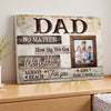 Custom Photo Canvas Print - Personalized Father’s Day Gift for Dad from Kids & Family