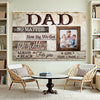 Custom Photo Canvas Print - Personalized Father’s Day Gift for Dad from Kids & Family
