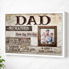 Custom Photo Canvas Print - Personalized Father’s Day Gift for Dad from Kids & Family - White Frame / 12x9