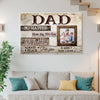 Custom Photo Canvas Print - Personalized Father’s Day Gift for Dad from Kids & Family