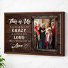 Custom Photo Canvas - This Is Us Family Saying Personalized Wall Décor - Brown Frame / 12x9