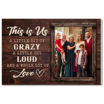 Custom Photo Canvas - This Is Us Family Saying Personalized Wall Décor - 12x9