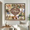 Custom Photo Collage Mom You Are The Heart Of Our Family Canvas Wall Art Personalized Mother’s Day Birthday Gift Form