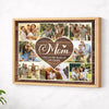 Custom Photo Collage Mom You Are The Heart Of Our Family Canvas Wall Art Personalized Mother’s Day Birthday Gift Form
