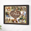 Custom Photo Collage Mom You Are The Heart Of Our Family Canvas Wall Art Personalized Mother’s Day Birthday Gift Form