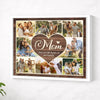 Custom Photo Collage Mom You Are The Heart Of Our Family Canvas Wall Art Personalized Mother’s Day Birthday Gift Form