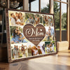 Custom Photo Collage Mom You Are The Heart Of Our Family Canvas Wall Art Personalized Mother’s Day Birthday Gift Form