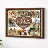 Custom Photo Collage Mom You Are The Heart Of Our Family Canvas Wall Art Personalized Mother’s Day Birthday Gift Form