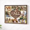 Custom Photo Collage Mom You Are The Heart Of Our Family Canvas Wall Art Personalized Mother’s Day Birthday Gift Form