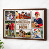 Custom Photo Collage My Favorite Baseball Players Calls Me Mom Canvas Wall Art Mother’s Day Gift For Mommy - Brown
