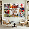 Custom Photo Collage My Favorite Baseball Players Calls Me Mom Canvas Wall Art Mother’s Day Gift For Mommy