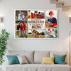 Custom Photo Collage My Favorite Baseball Players Calls Me Mom Canvas Wall Art Mother’s Day Gift For Mommy