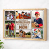 Custom Photo Collage My Favorite Baseball Players Calls Me Mom Canvas Wall Art Mother’s Day Gift For Mommy - Natural