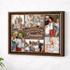 Custom Photo Collage My Favorite People Call Me Grandma Canvas Wall Art Personalized Mother’s Day Gift For - Brown