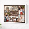 Custom Photo Collage My Favorite People Call Me Grandma Canvas Wall Art Personalized Mother’s Day Gift For - White