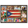 Custom Photo Collage Puerto Rican Family Canvas Wall Art Personalized Gift With Rico Flag