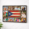 Custom Photo Collage Puerto Rican Family Canvas Wall Art Personalized Gift With Rico Flag - No Frame / 12x9