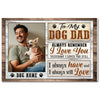 Custom Photo Dog Dad Canvas - Personalized Wall Art Decor - 12x9