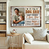 Custom Photo Dog Dad Canvas - Personalized Wall Art Decor