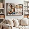 Custom Photo Dog Dad Canvas - Personalized Wall Art Decor