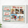 Custom Photo Family Canvas - This Is Us Wall Art with Personalized Quote - White Frame / 12x9