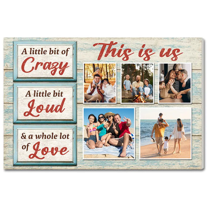 Custom Photo Family Canvas - This Is Us Wall Art with Personalized Quote