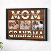 Custom Photo Mom Grandma Canvas Wall Art Personalized Name Mother’s Day Gift For Birthday From Daughter - Black Frame