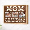 Custom Photo Mom Grandma Canvas Wall Art Personalized Name Mother’s Day Gift For Birthday From Daughter - Natural Frame
