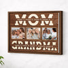 Custom Photo Mom Grandma Canvas Wall Art Personalized Name Mother’s Day Gift For Birthday From Daughter - Brown Frame